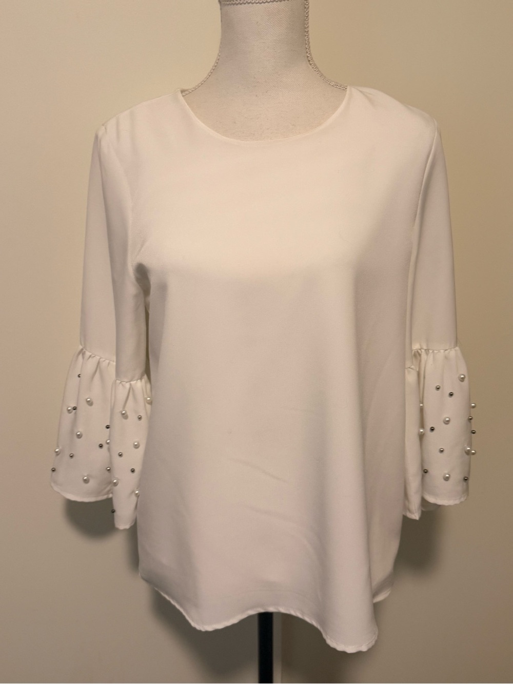Calvin Klein Pearl Embellished Blouse Size S